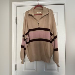 A Beautiful soul half zip sweater